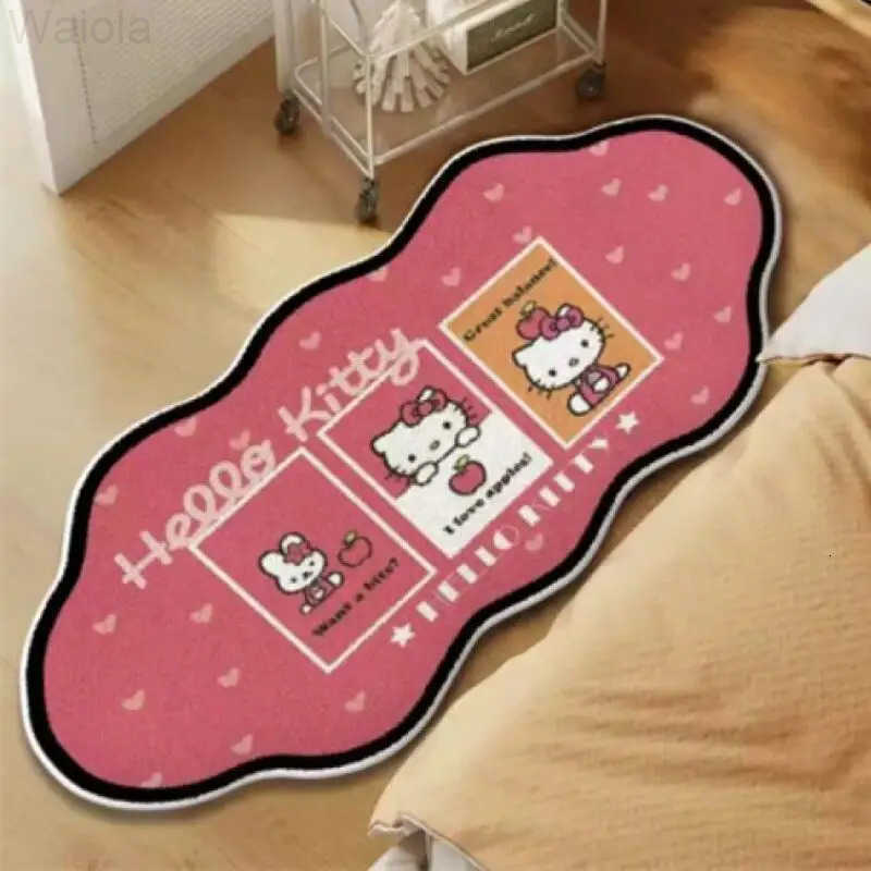Sanrio Hot Hello Kitty Carpet Doormat Foot Mat Living Room Bedroom Bedside Household Decoration 50160Cm Kawaii Anime New Style L251016