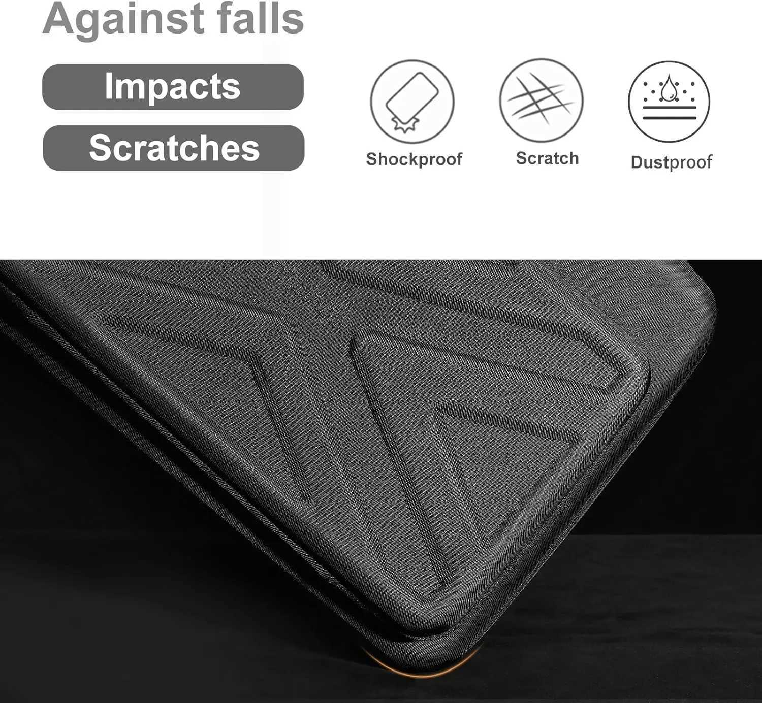Hard Shell Laptop Sleeve for 13 14 15 16 17 inch Macbook Air Pro M1 M2 M3 M4 HP Notebook Handbag Waterproof EVA Protective CaseW251015