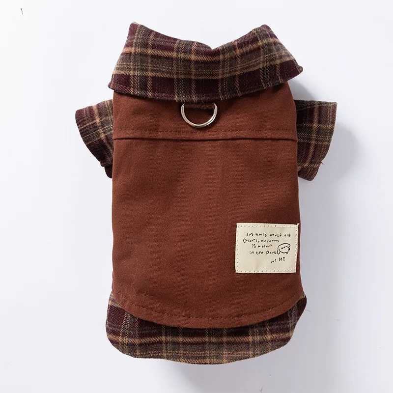 Winter Teddy Dress Plaid Pet Couple Outfit Warm Dog Sweatshirt for Small to Medium Dogs Princess Skirt XSXLW251016