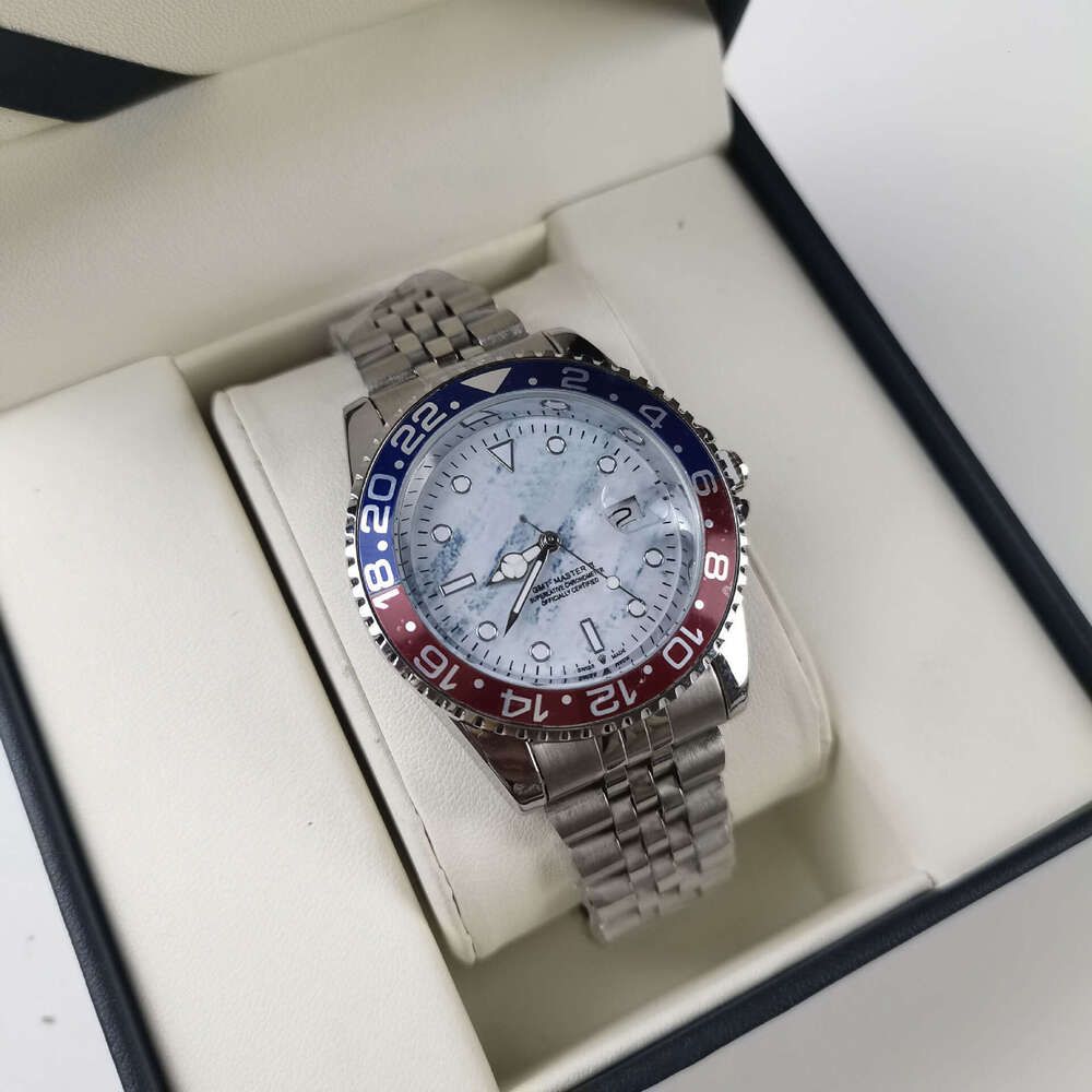 Coke Black Basketball Ring Submariner Water Ghost Solid Steel Band Luminous Waterproof Seiko GMT-Master Movement Watch