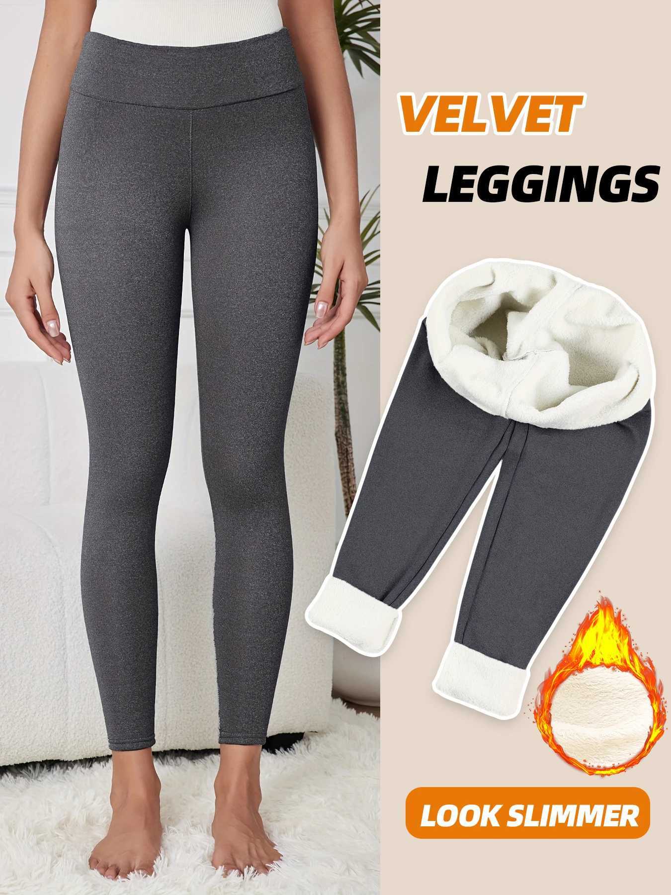 Winter Womens Fleece Lined Thermal Velvet Leggings Slimming High Waist Super Warm Trousers For Cold WeatherT251016
