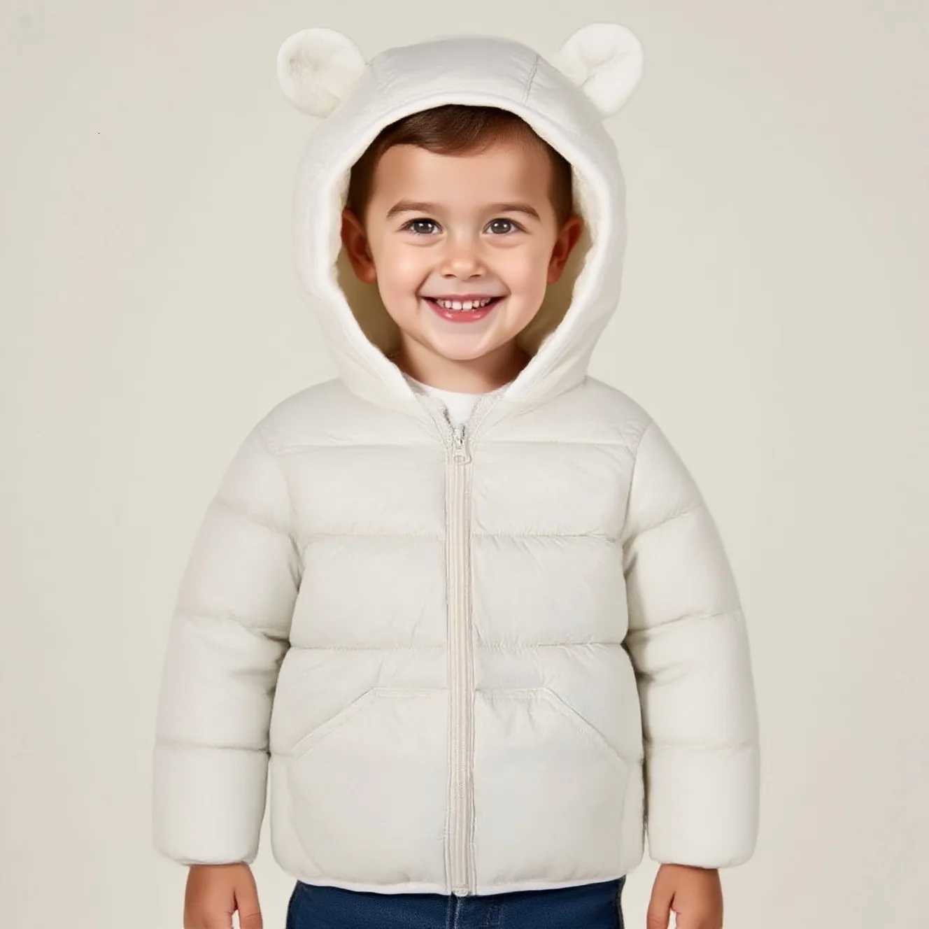 Down Coats Hooded Jackets Parkas Outerwear Outfit Fashion Simple Kids Clothing Children Cotton Child Boys Girls Warm WinterT251016