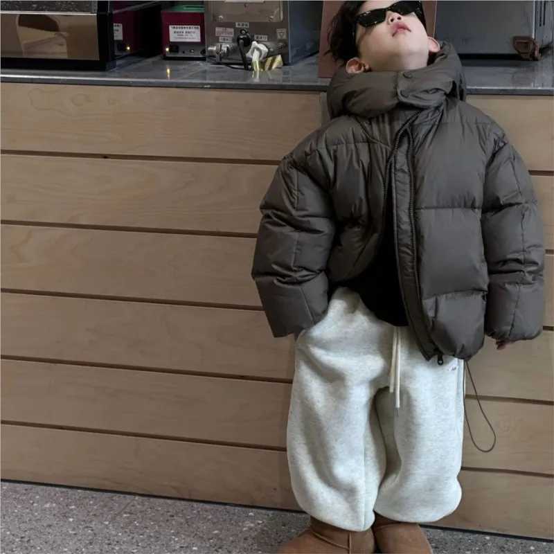 Childrens Keep Warm Pure Color Versatile Casual Thickening Children Sports DownT251016