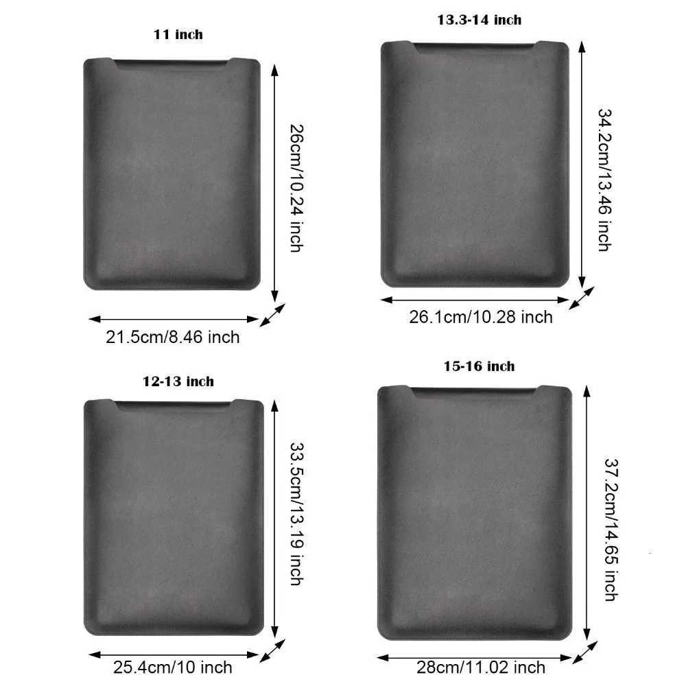 11 13 14 15 inch Ultra Thin PU Leather Ultrabook Cover Laptop Sleeve Case Shockproof Notebook Bag for HPDellSurfaceW251015