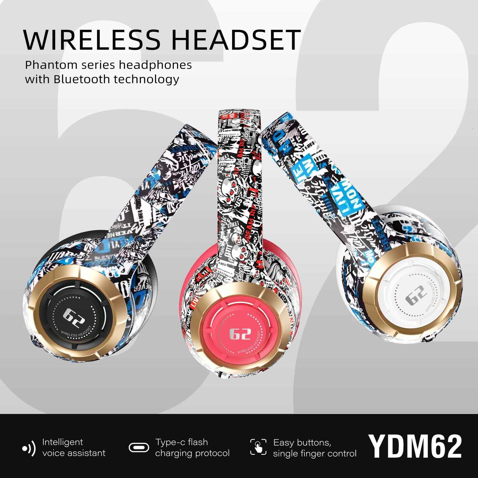 TWS 53 Headphones HiRes Audio Over Ear Wireless Headset Professional Studio Monitor DJ Headphones supports TF card Z251015