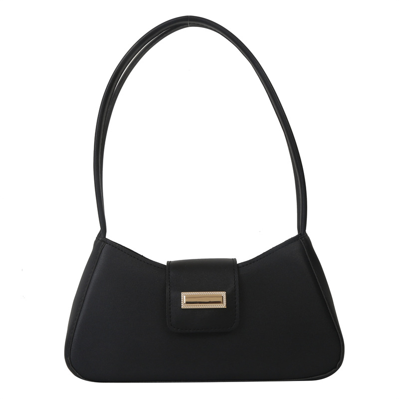 Luxury Bag 2025 New Fashion Women's Bag French Style Minimalist Solid Color Crossbody Bag, Versatile Shoulder Underarm Baguette Purse with High-E