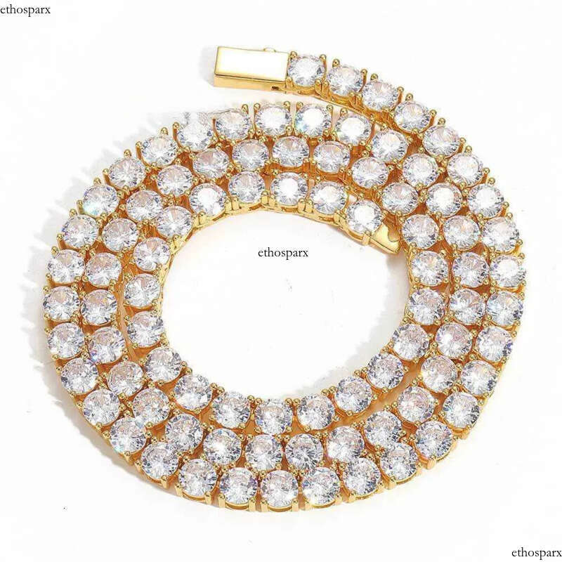 Hot sale bling pass dia tester hip hop copper 3mm moissanite tennis chain