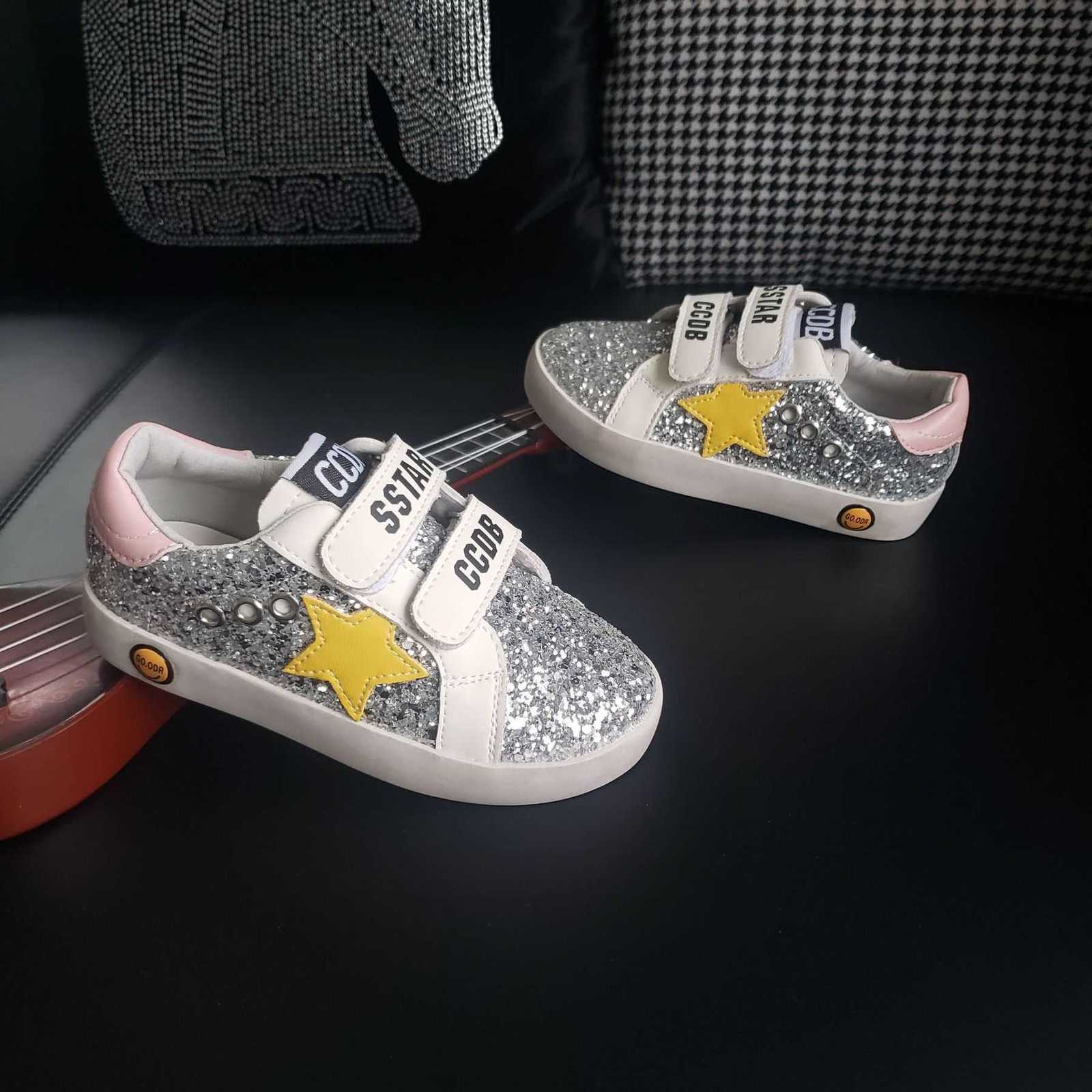 Baby Spring/Autumn Fashion Shining Corridor Style Cute Student Sneakers Flat Vulcanized Shoes Comfortable Childrens and Toddler Shoes X250322