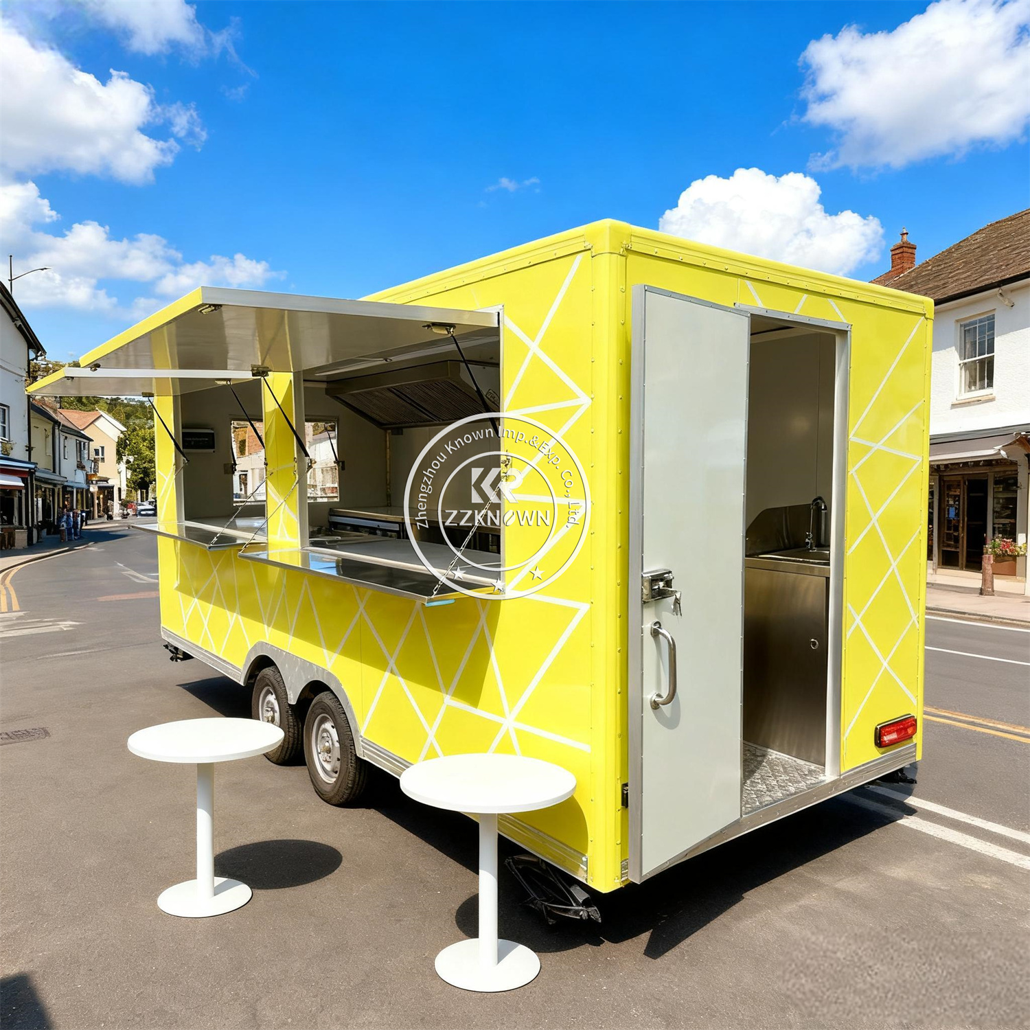 Street Ice Cream Cart Food Truck Hot Dog Vending Cart With Equipment Concession Catering Trailer Pizza Snack Catering Fast Food Truck For Sale