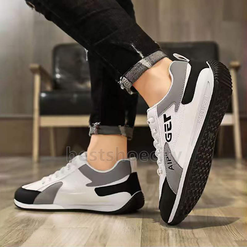 Retro Designer running shoes Training mens trainers Classic Black white grey comfort Outdoor Durable Slip-on sneakers size 39-44