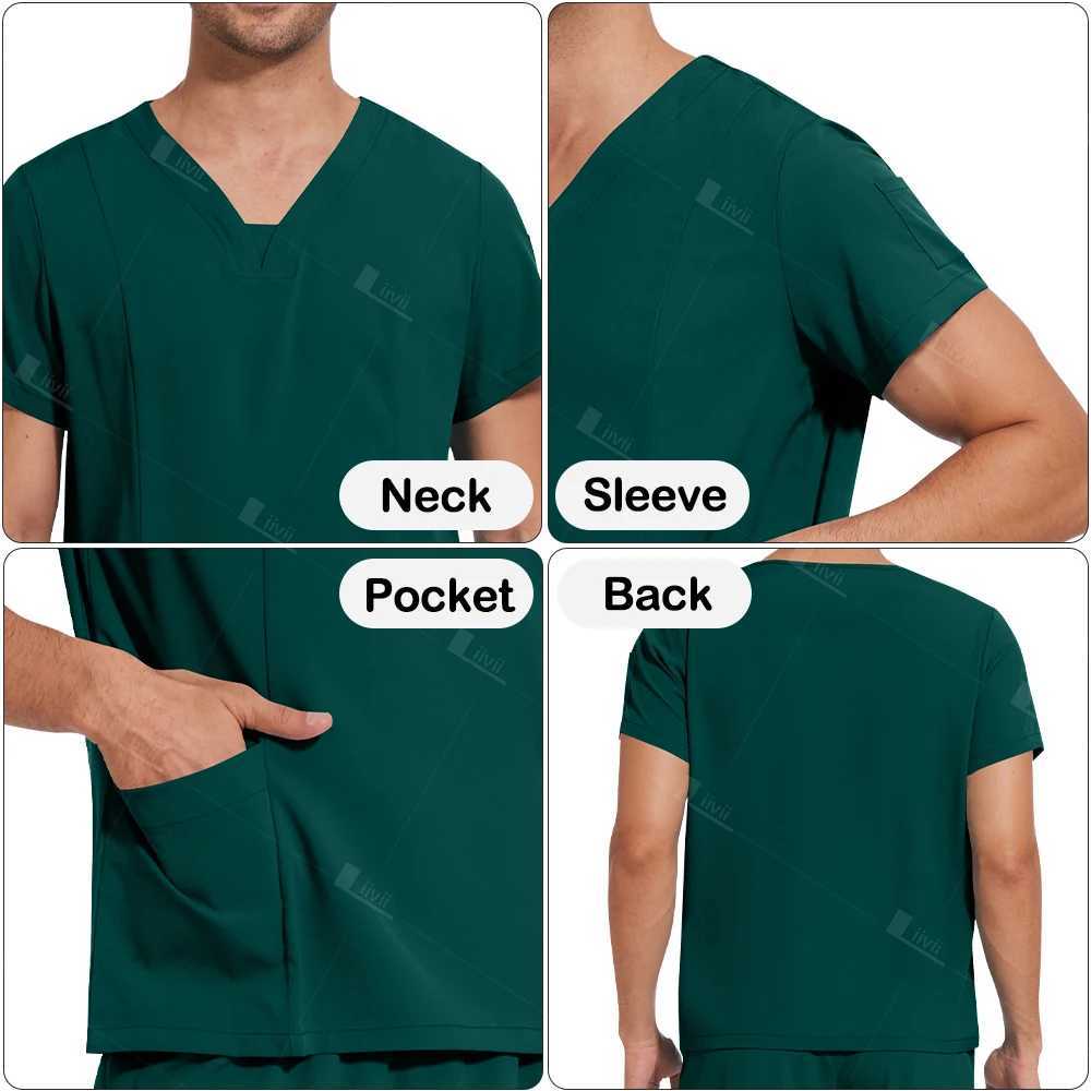 Doctor Nurse Accessories Hospital Surgical Clothes Medical Uniform Women Men Scrub Set Dental Clinic Clothes Beauty Spa Workwear X251016