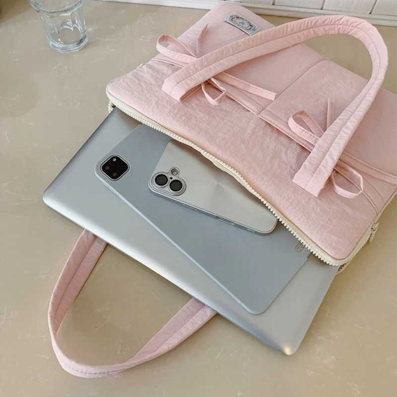 Cute Bow 13inch Tablet Sleeve Bag Shoulder Handbag For IPad Air 109 Samsung Xiaomi Tablet Laptop Cover Pouch Notebook Carry BagW251015