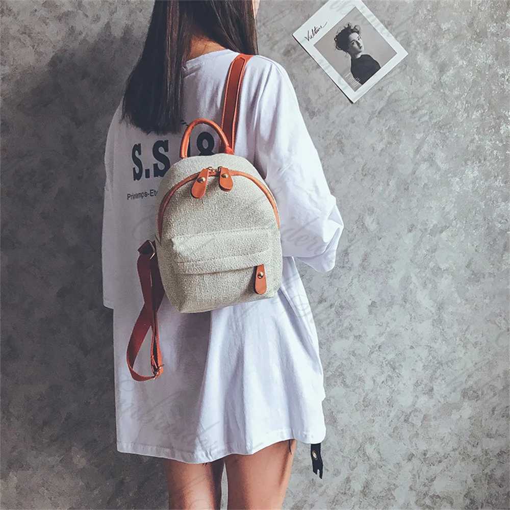 Customized Name Fashionable Backpack Womens Summer New Color Contrast Shoulder Bag Personalized Embroidery Travel Mini BackpackT251016