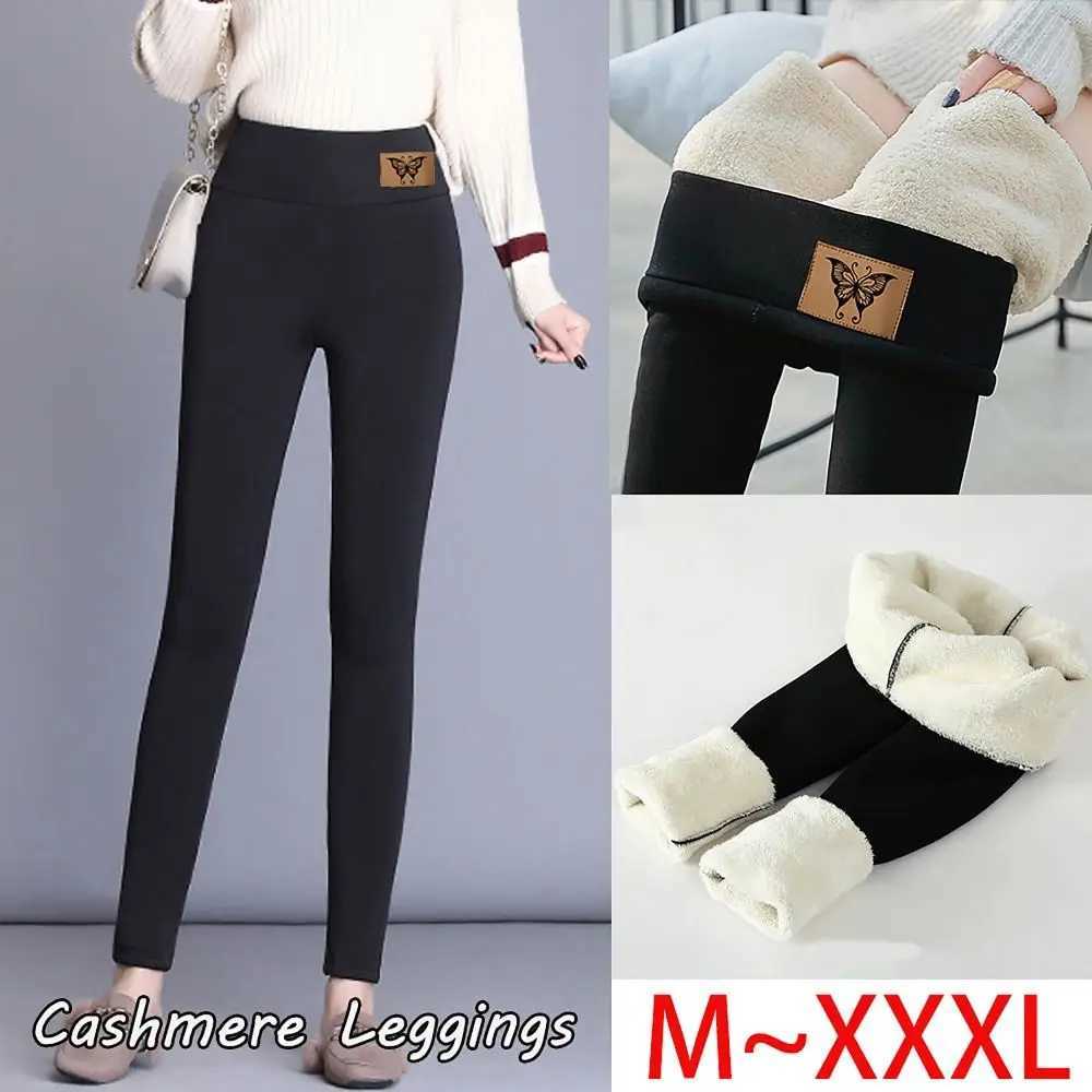 Thermal Fleece Lined Leggings Soft Fluffy with Leather Patch Women Leggings High Waisted Thicken Leggings Women GirlT251016