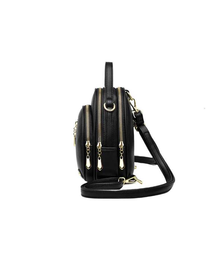 Womens PU Large Capacity Backpack Soft Leather Travel Small BackpackT251016