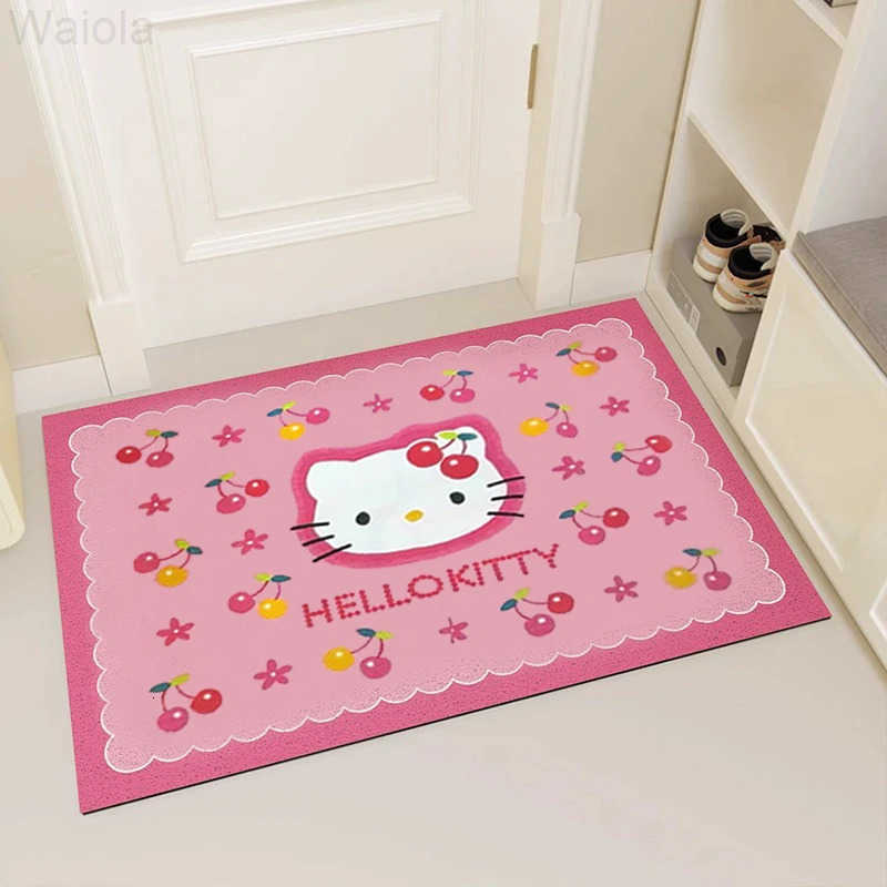 Sanrio Hello Kitty Foot Mats Kitchen Floor Decor Carpet Nonslip Living Room Bedroom Rug Household Washable Doormats Toys Wholesale L251016