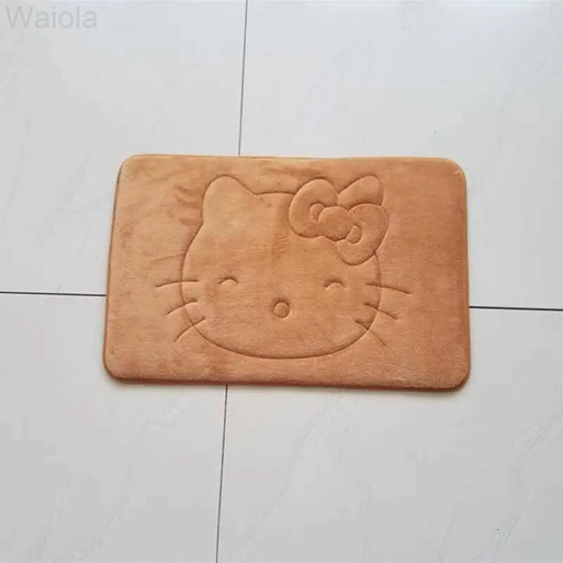 Sanrio Kawaii Hello Kitty Cartoon Entrance Carpet Thick and Cute Coral Fleece Bathroom Floor Mat Absorbent AntiSlip Mat 2024 L251016