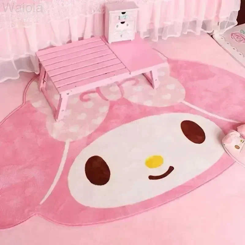 Sanrio Saniro My Melody Carpet Kawaii Home Soft Fur Rugs Girls Bedroom Living Room Floor Mat Doormat Decoration Cartoon Gift L251016