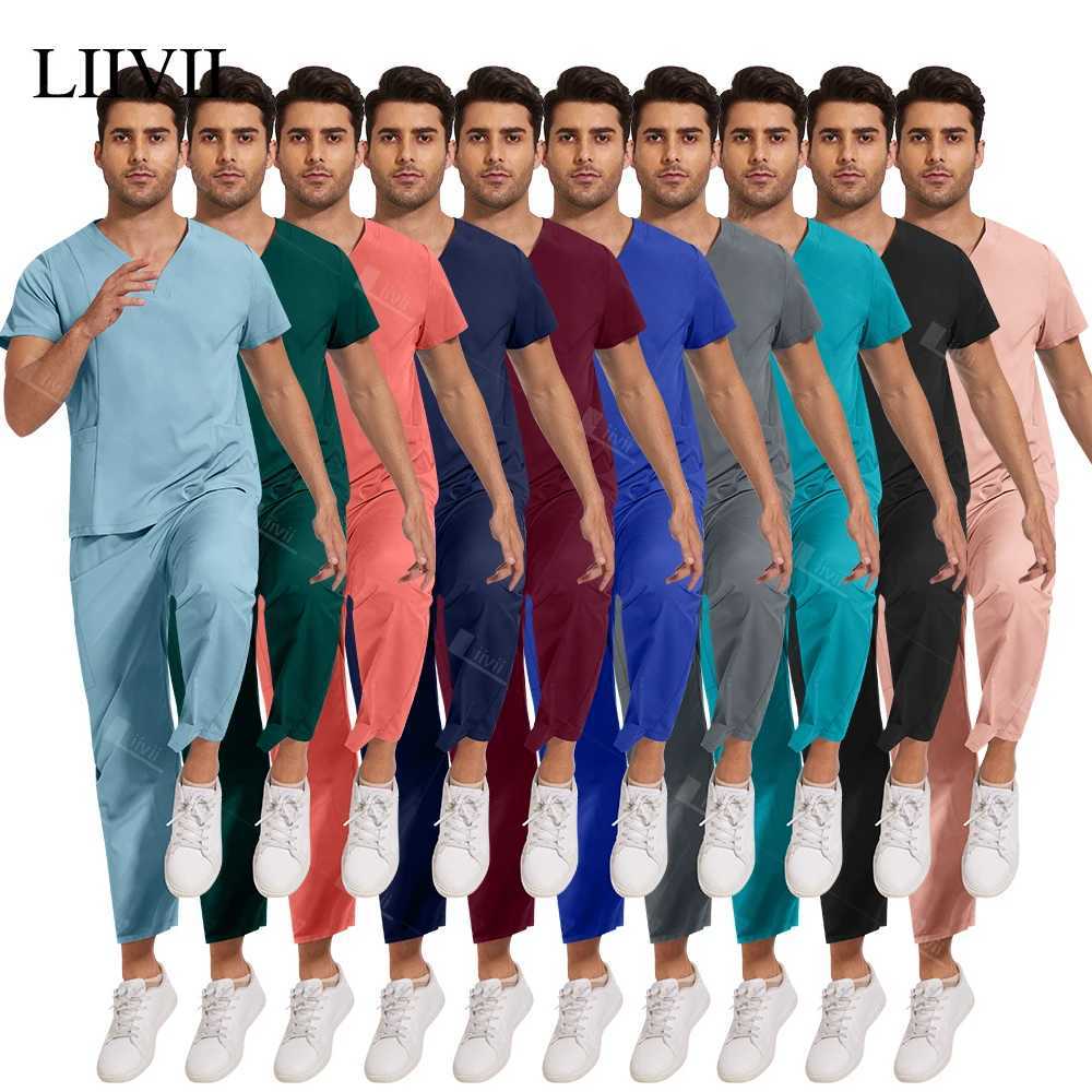 Doctor Nurse Accessories Hospital Surgical Clothes Medical Uniform Women Men Scrub Set Dental Clinic Clothes Beauty Spa Workwear X251016