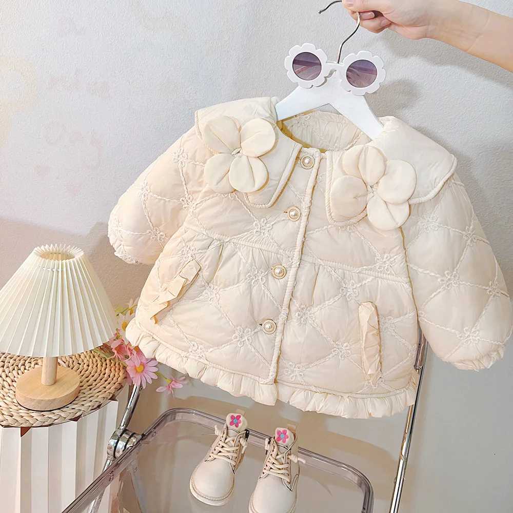 Girls Cotton Coats 2024 Winter Outfit New Fashion Plush Cottonpadded Jacket Baby Top Winter Children Clothing Warm OuterwearT251016