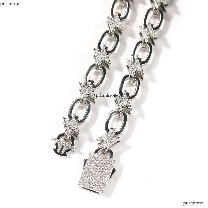 Hip Hop Lighing Jewelry Mens Womens Iced Out Clavicle Chain Gold Chokers Necklace