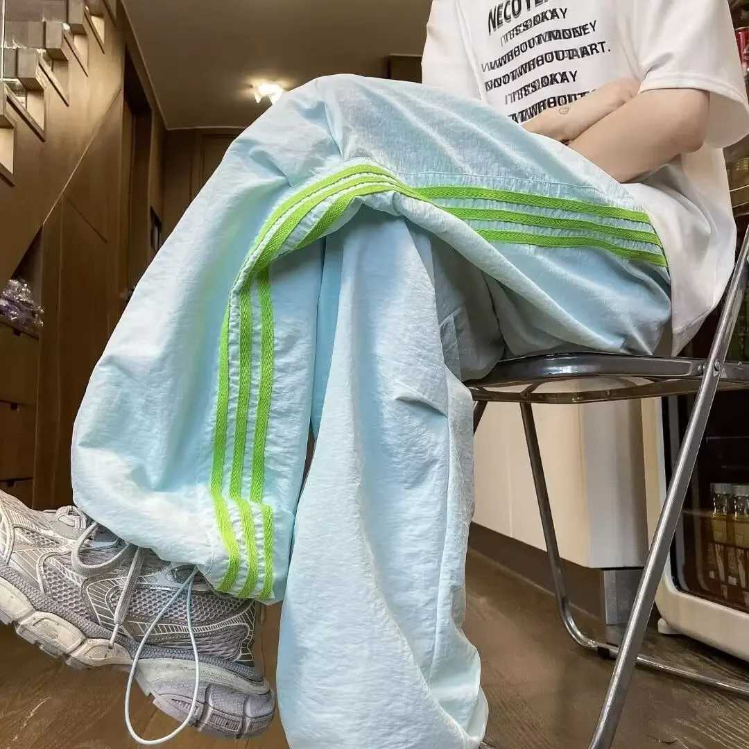 Autumn New Mens Trendy Sporty High Street Punk Trousers Loose Fit Casual Pants Japanese Style Hip Hop Fashion J251203