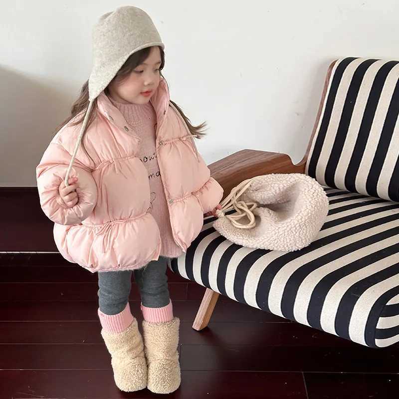 Girls Winter Clothes Standup Collar Bread Clothes Cloud Velvet Threelayer Locking Velvet Thickened Cotton Clothe Cotton JacketT251016