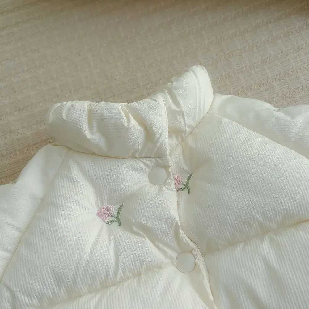 Girls Plus Velvet Winter Clothes 12M5Y Childrens Thickened Cotton Coat Baby Warm Stand Collar Embroidered JacketT251016