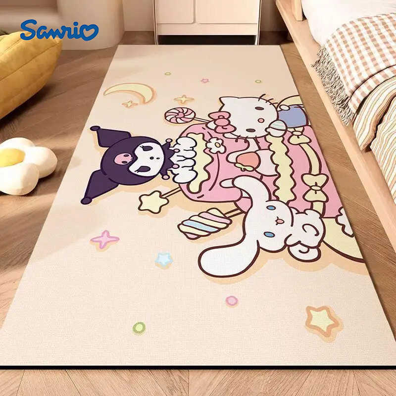 Sanrio Hot Hello Kitty Carpet Foot Mat Bedroom Floor Mat 12050Cm Room Bedroom Living Room Decoration Household Kawaii Anime New L251016
