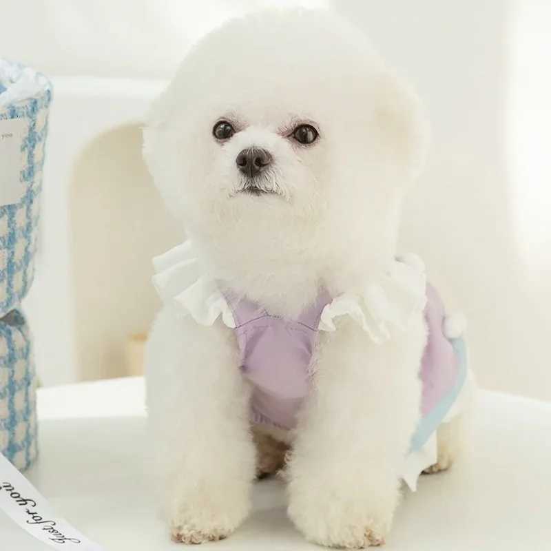 Fashion Dog Clothes Summer Pet Dog Princess Dress Cute Bow Puppy Skirt Cat Flying Sleeve Dress Dogs Apparel Pet Product SuppliesW251016