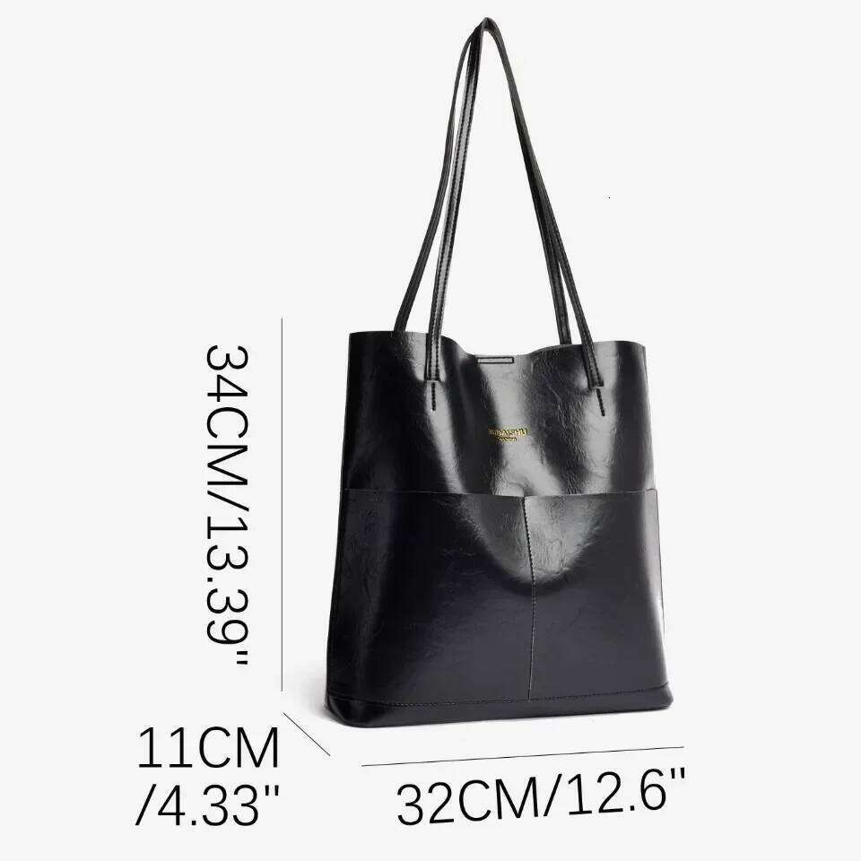 Autumn New Large Capacity Women's Soft Leather Shoulder Crossbody Classic Retro Tote Bag Handbag Suotong251016 Suotong251016 Suot251017