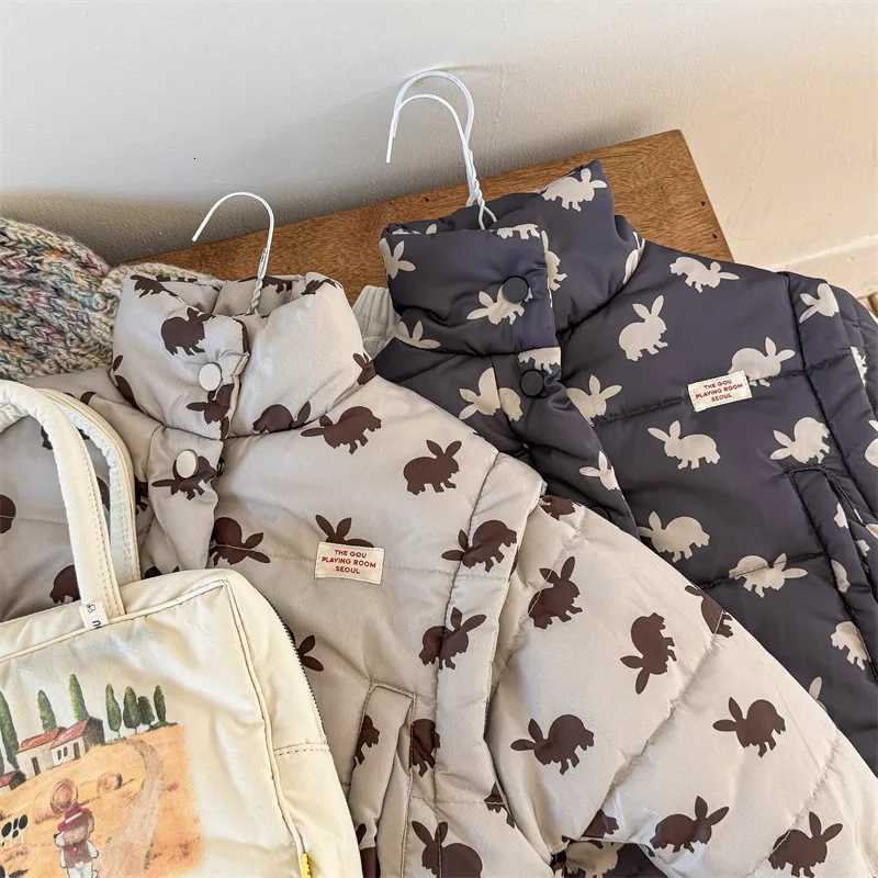 Winter Baby Long Sleeve Zipper Coat Cartoon Print Warm Girls Jacket Boys Thicken Outerwear Children Casual Clothing Kids ClothesT251016