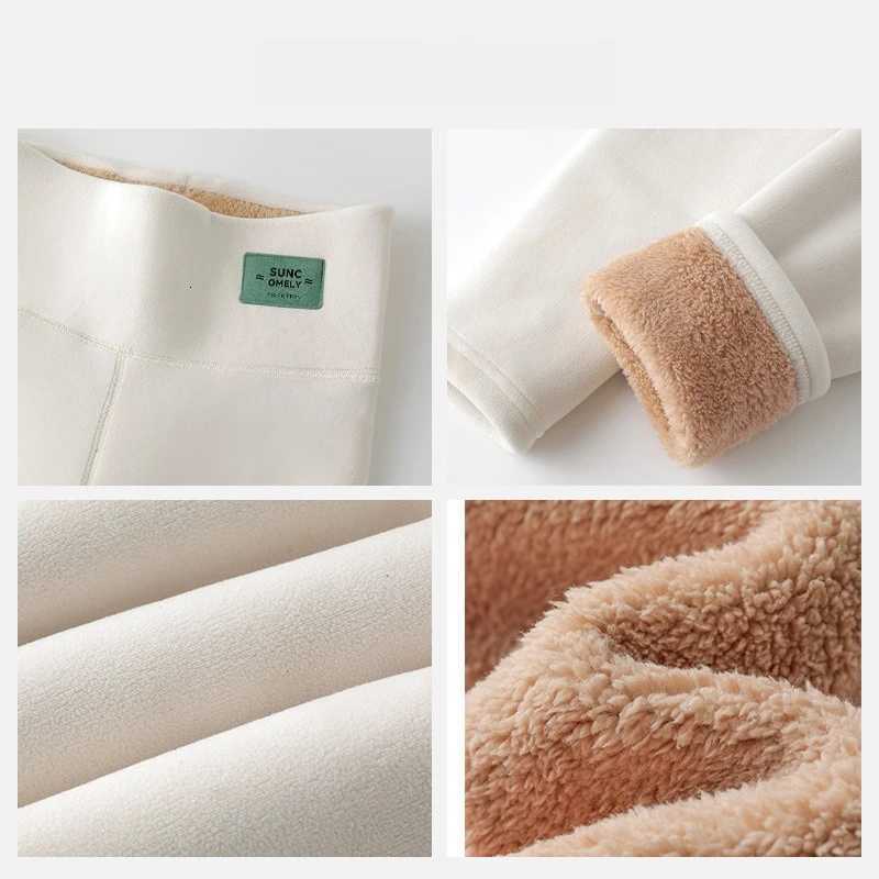 Plus Size Fleece Lined Leggings Women High Waisted Tights for Cold Winter Thermal Outdoor Wear Thick Ribbed Fashion LeggingsT251016