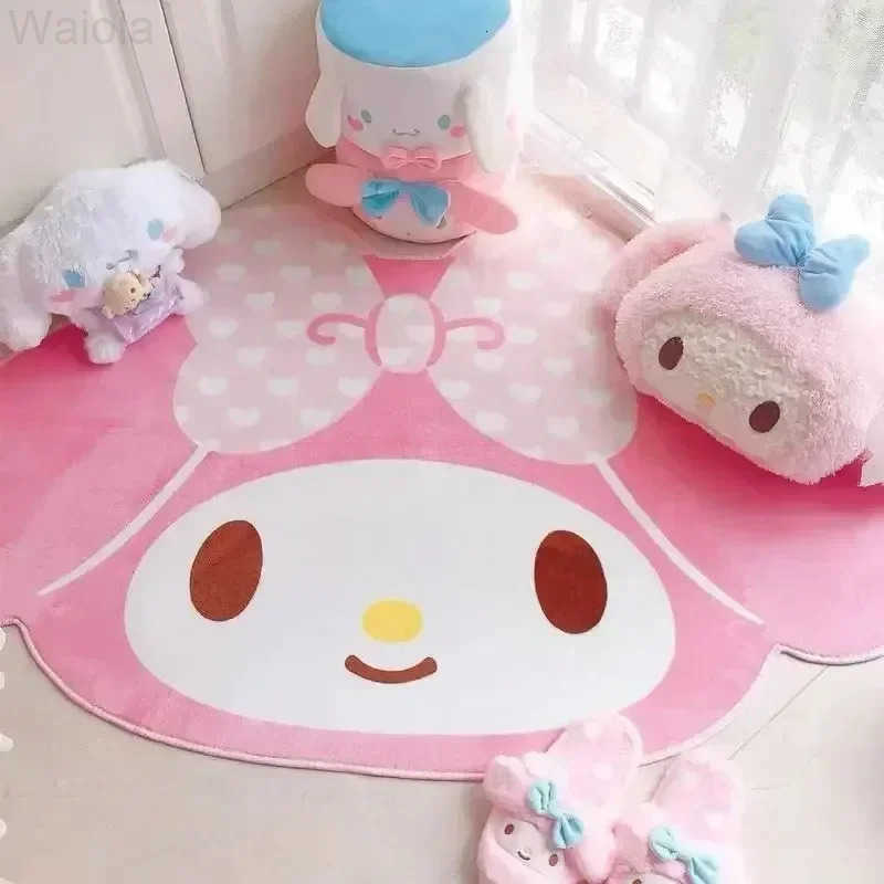 Sanrio Saniro My Melody Carpet Kawaii Home Soft Fur Rugs Girls Bedroom Living Room Floor Mat Doormat Decoration Cartoon Gift L251016