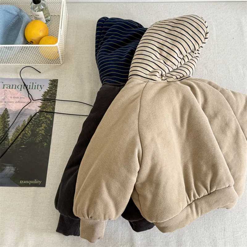 2025 Kids Winter Coat Boys Girls Hooded Cotton Jacket Korean Style Thick Warm Padded Jacket for Children 18 YearsT251016