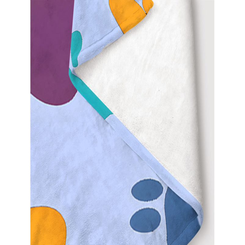 Cute animal paw print flannel blanket, dog paw print bed blanket, cute decorative sofa cover blanket
