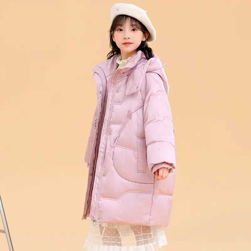Children Girls Down Jacket New Winter Hooded Coat Fashion Kids Korean Outerwear Teenagers Thick Warm Parkas 9 11 12 13 14 YearsT251016