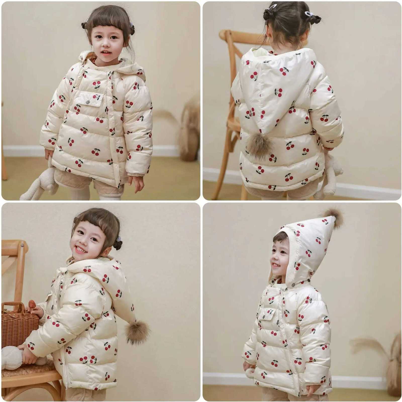 Childrens Cottonpadded Autumn and Winter Boys Padded Thick Warm Waterproof Jacket Girls Korean Version Loose Hooded CoatT251016