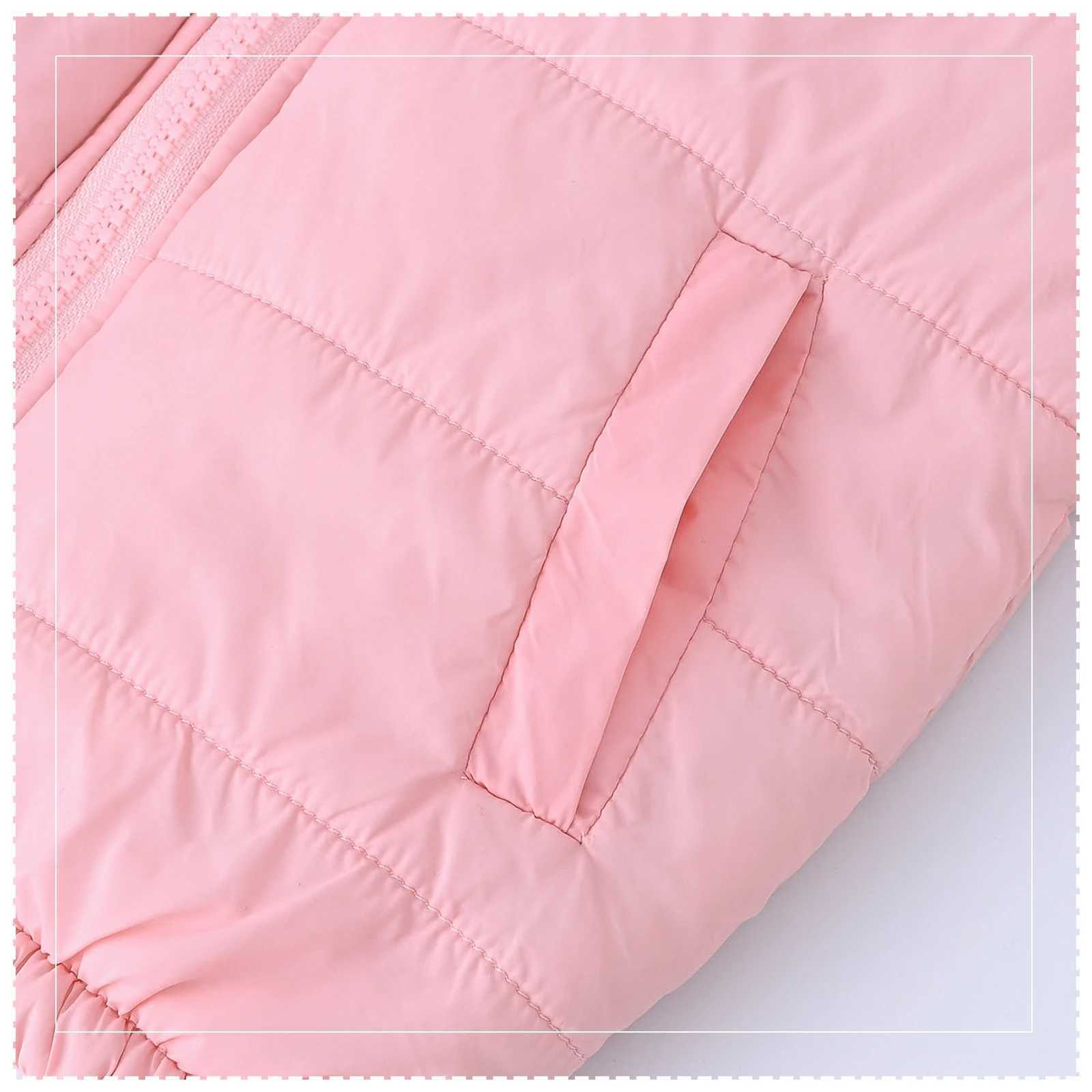 Childrens Boys Down Jacket with HoodWindproof Warm ParkaGirls Padded CoatSolid Color OutwearLightweight Kids Quilted JacketT251016