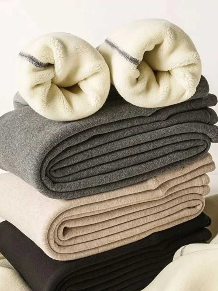 Casual Fleece Warm Tights Pants Women High Waist Solid Women Leggings Autumn Winter Velvet Thickened Cotton Female LeggingT251016