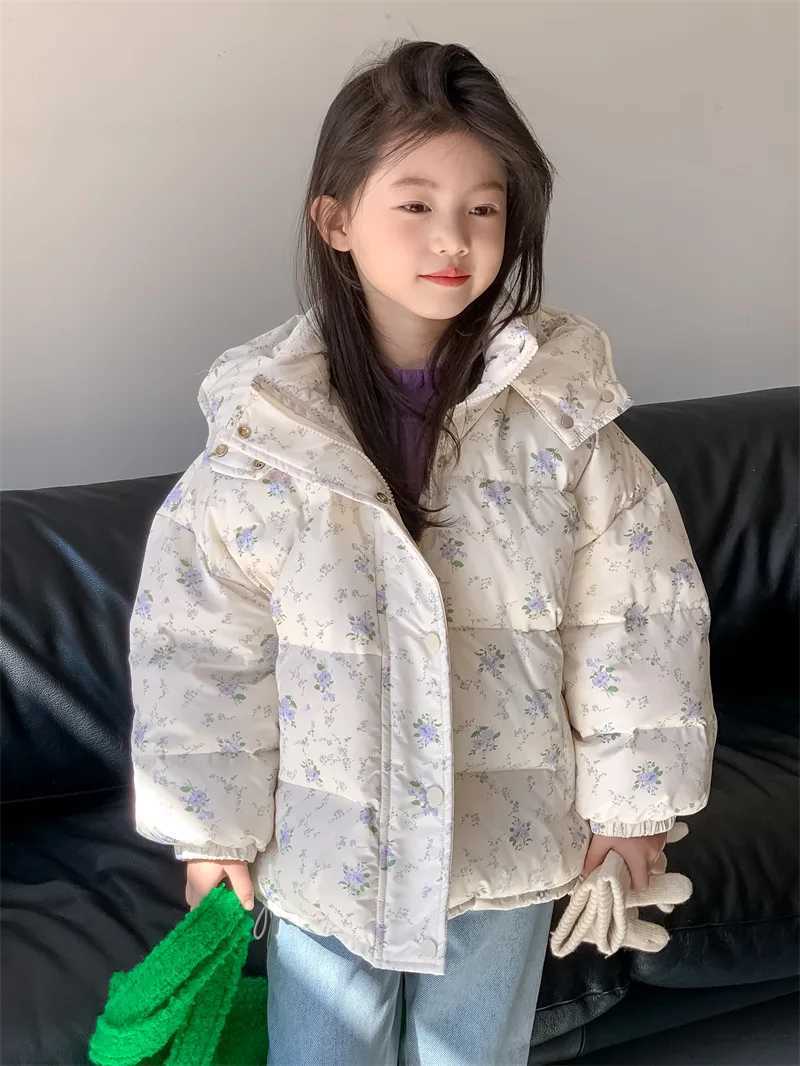 Fashion Baby Girls Winter Clothes Thick Warm Floral Cotton Kids Coat Children Princess Padded Jacket XMP503T251016