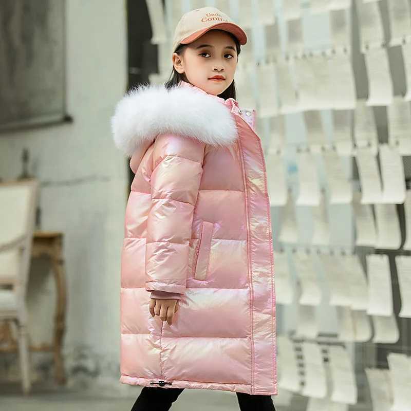 Winter Girls Boys Down Coats Fashion Children Jackets MediumLong Outerwear 85 Duck Down Parkas Size 110170cmT251016