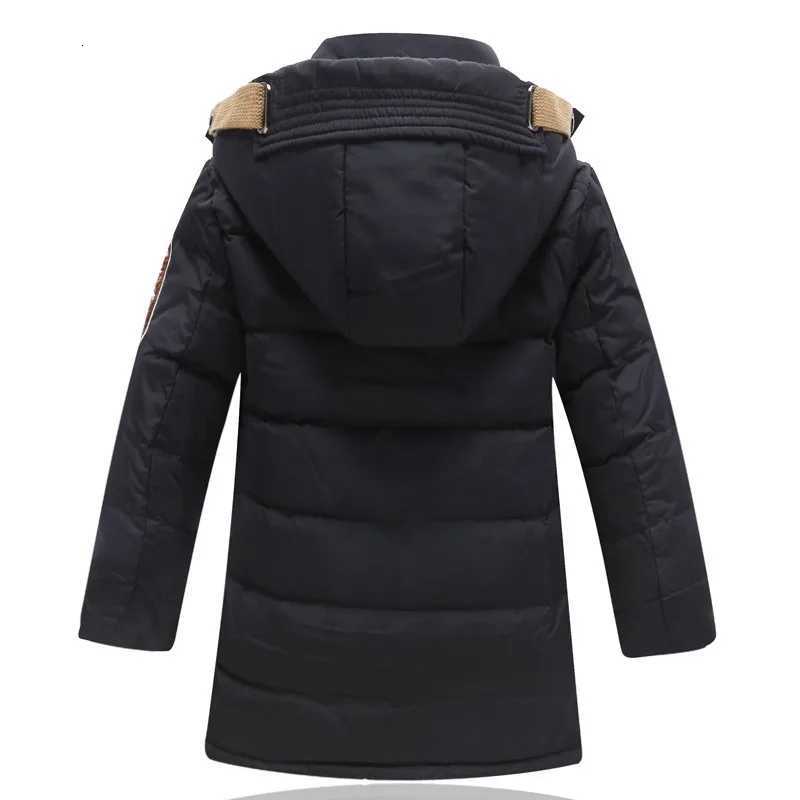 Childrens Clothing Boys down Jacket MidLength Thickened New European Version Medium and Big Childrens Winter ClothingT251016