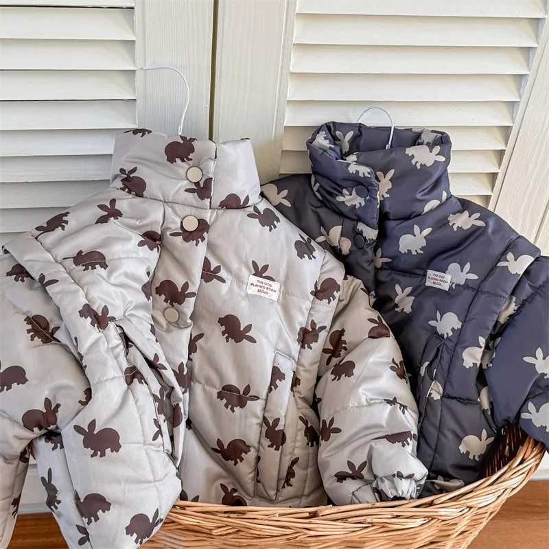 Winter Baby Long Sleeve Zipper Coat Cartoon Print Warm Girls Jacket Boys Thicken Outerwear Children Casual Clothing Kids ClothesT251016