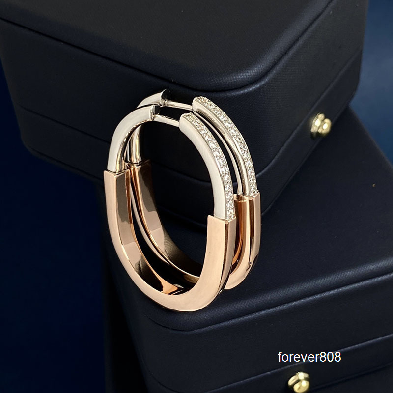 Stud Hoop Designer Hoop Earrings Big Women Hie Fashion Round Lock Earings Mens Gold Jewlery T Lady Dangle Stud Earing Charm Earring 237013C