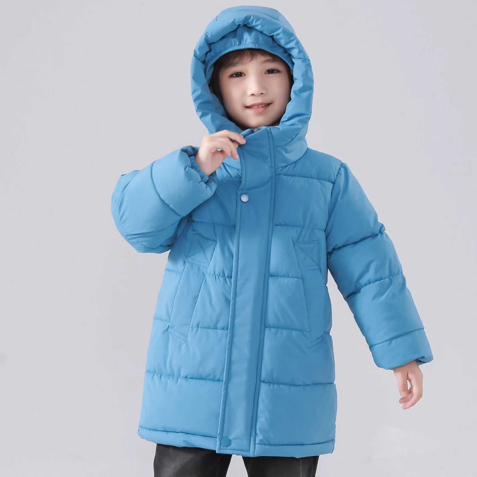 Girls Boys Puffer CoatChildrens Down Cotton JacketKids Warm CoatWindproof Big Pocket OuterwearTeens Winter CoatThick ParkaT251016
