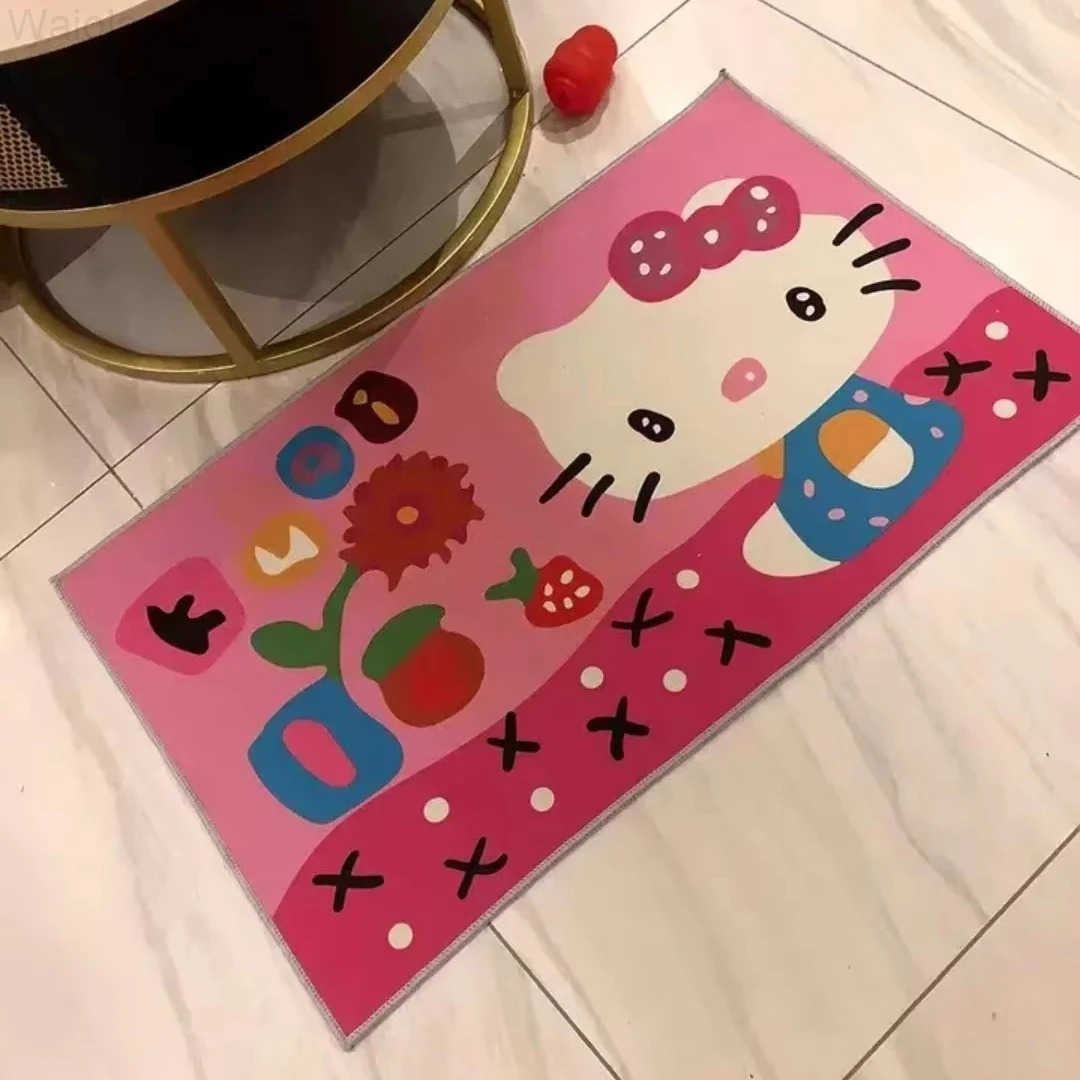 Sanrio Hello Kitty Foot Mats Kitchen Floor Decor Carpet Nonslip Living Room Bedroom Rug Household Washable Doormats Toys Wholesale L251016