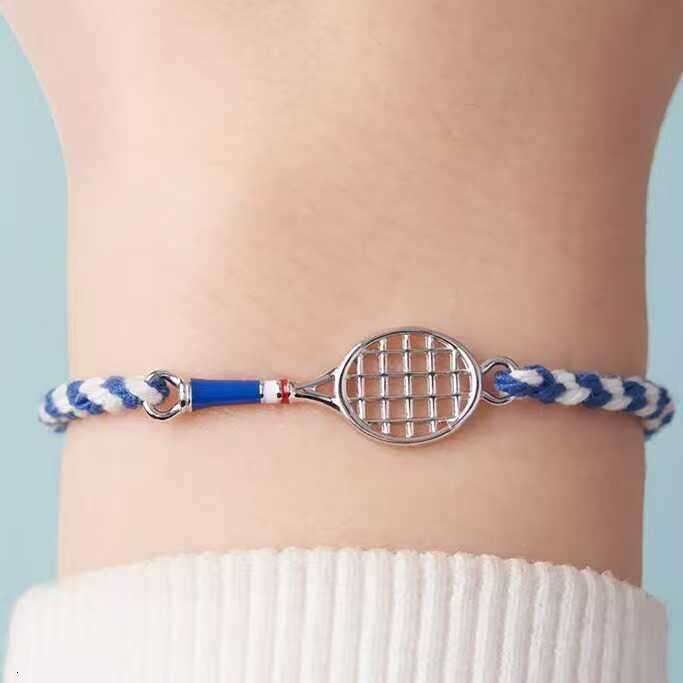 Fashion Casual Sports Style Tennis Racket Woven High-Value Light Elegant Bracelet Simple Hand Accessory ddmypluto