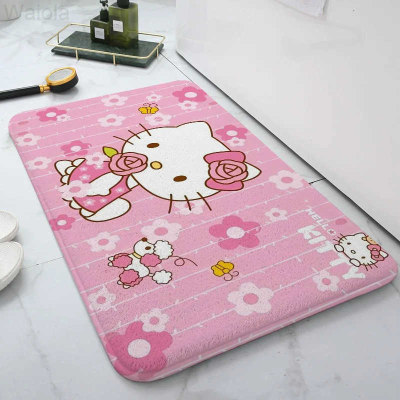 Sanrio Hello KKitty Floor Mat For Living Room Sofa Floor Cushions Modern Soft Fluffy Home Rug For Childrens Bedroom Play Carpet L251016
