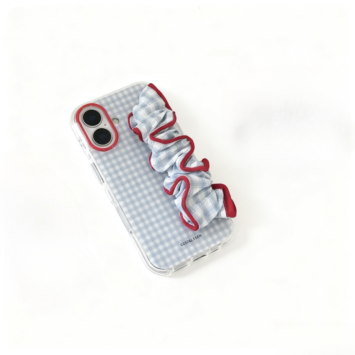 Version Red and Wristband Color-Block Blue Stripes Compatible with iPhone 17 Pro Case 15 Korean Style 14 Full Coverage Niche